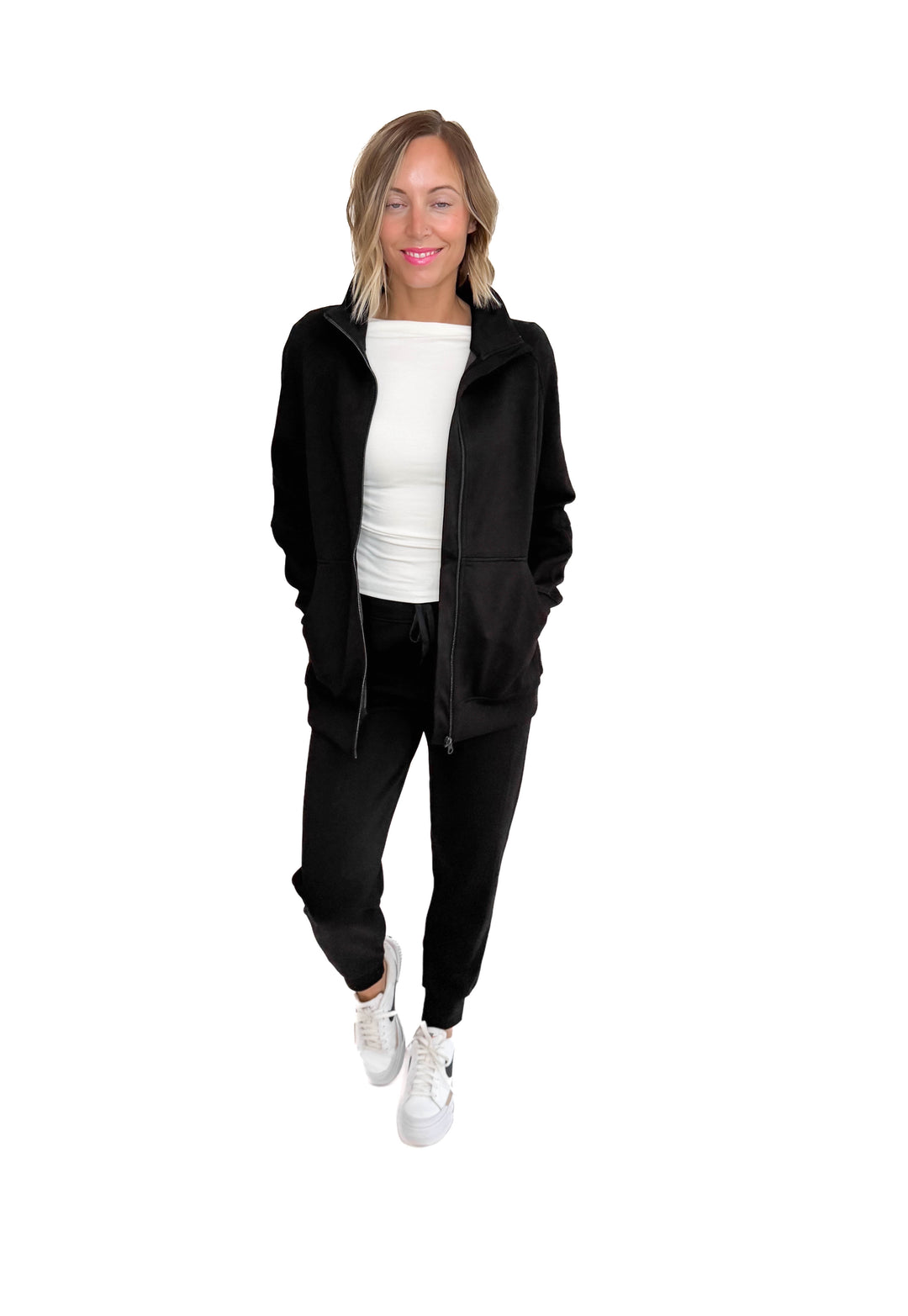 Christie Soft Scuba Full Zip- BLACK