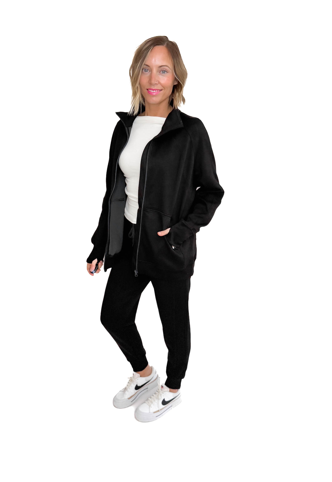 Christie Soft Scuba Full Zip- BLACK