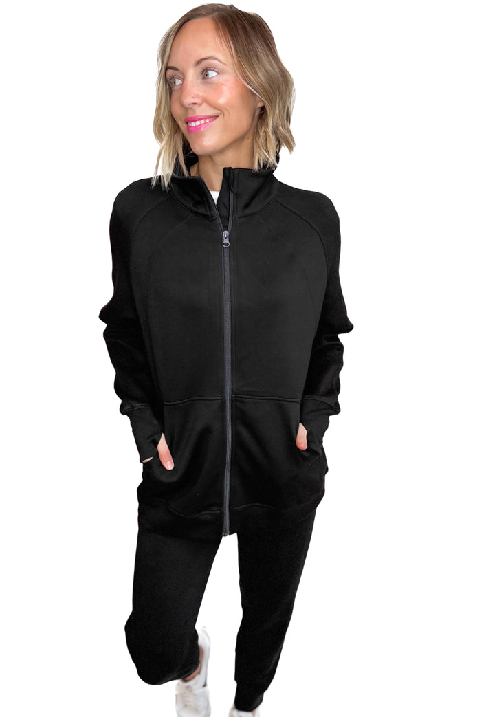 Christie Soft Scuba Full Zip- BLACK