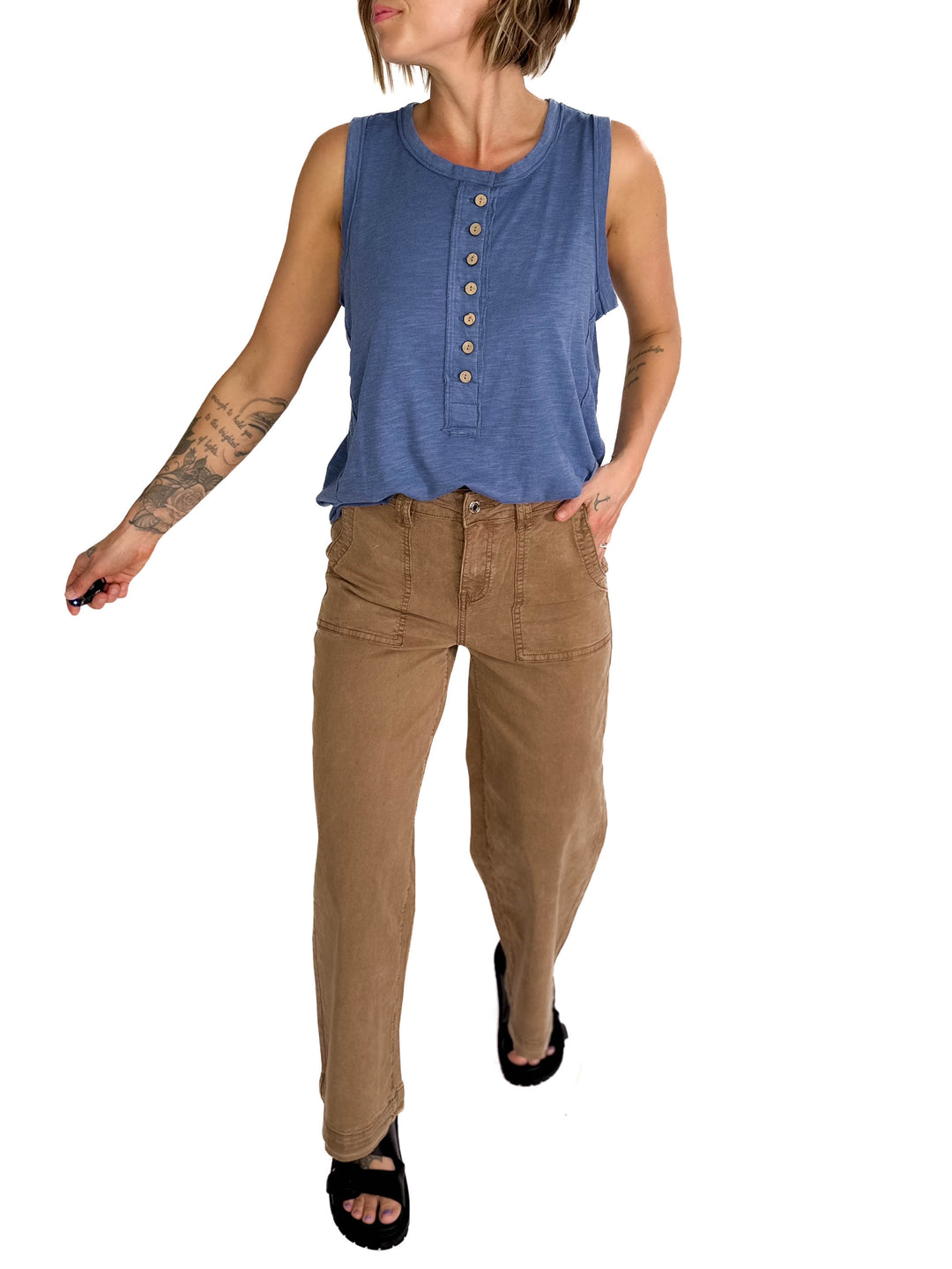 THREAD & SUPPLY  Loretta Pant- TOFFEE