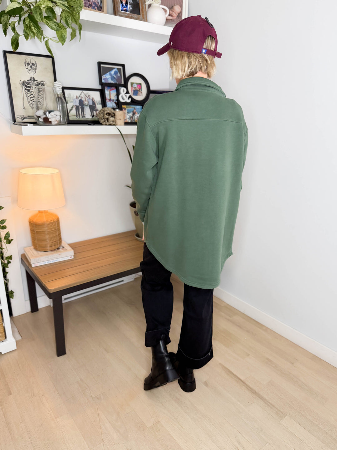 MONO B Valerie Snap on Shacket- SYCAMORE