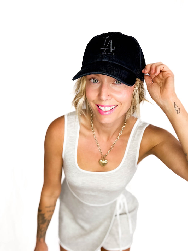 47 Brand LA Cap- BLACK/BLACK