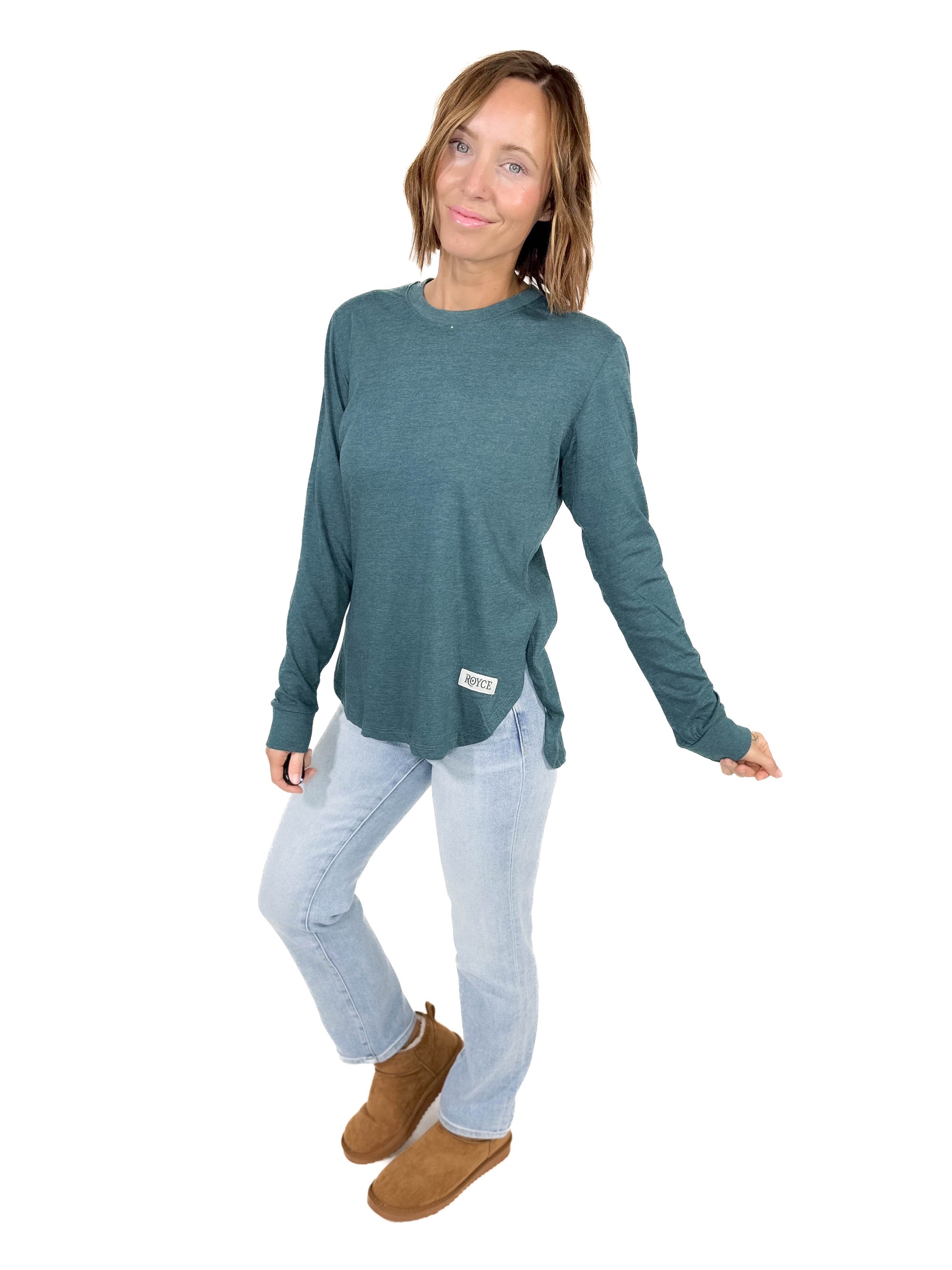 Norman Crewneck Long Sleeve- EMERALD