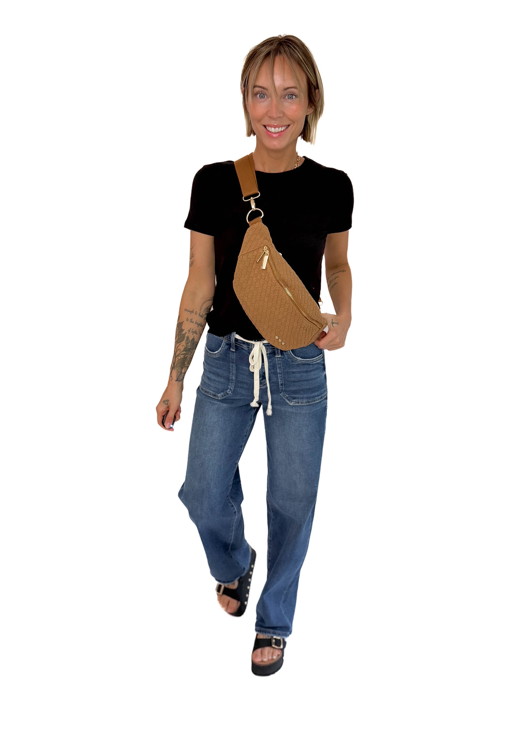 Susie Suede Bum Bag- CAMEL