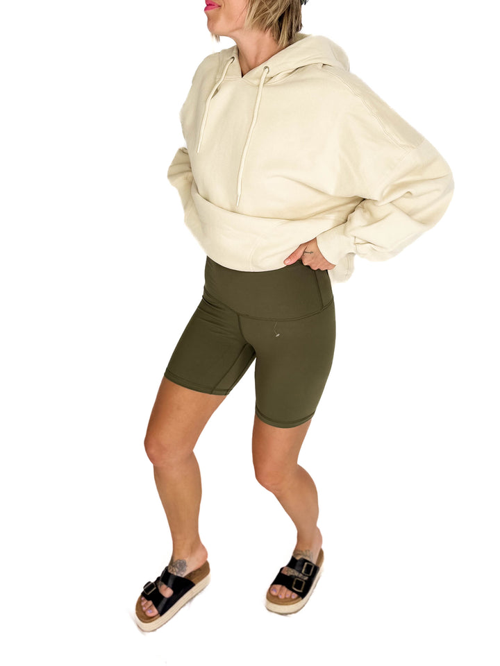 Piper Buttery Soft 6" Biker Shorts- OLIVE-FINAL SALE