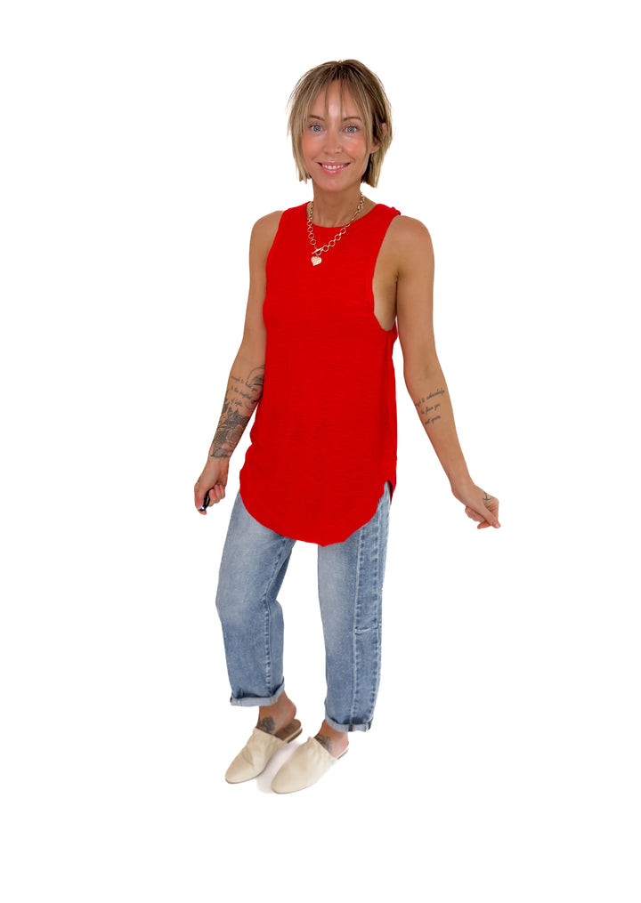 Bree Flowy Tank- RUBY