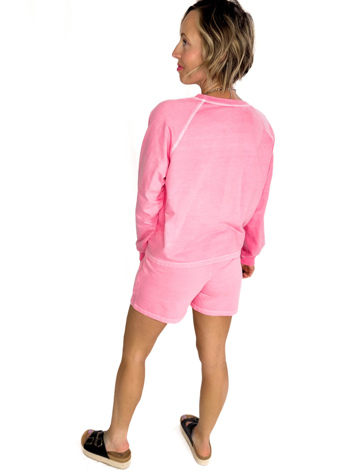 Rio French Terry Short Set- CANDY PINK-FINAL SALE