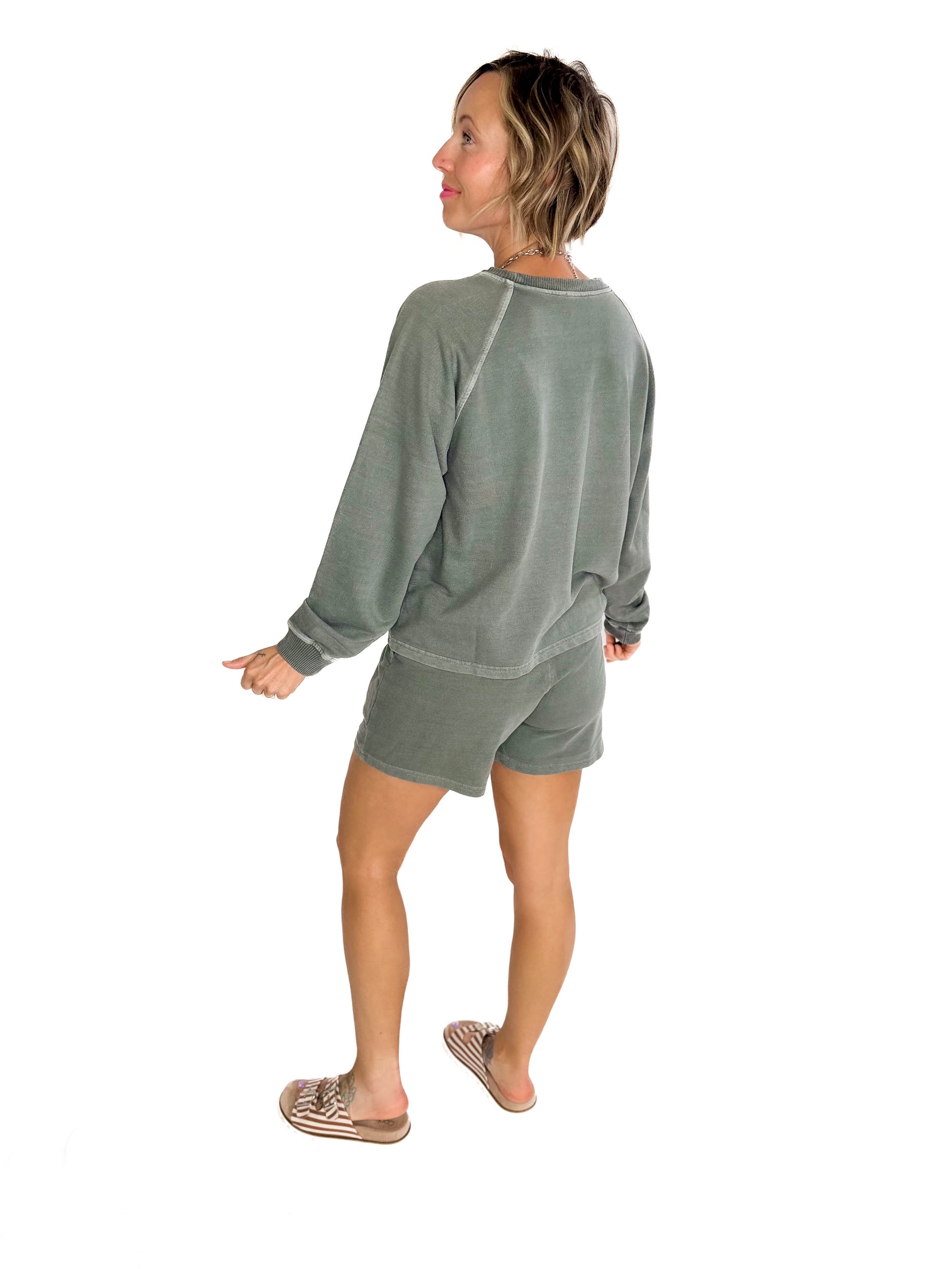 Rio French Terry Short Set- ASH JADE