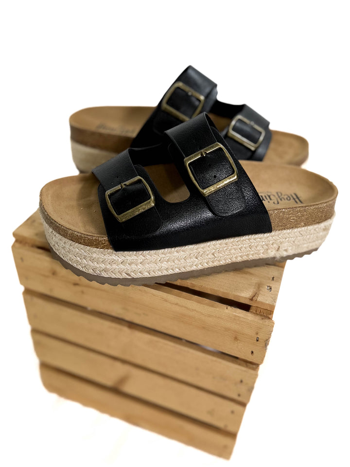 CORKYS No Filter Sandal- BLACK-FINAL SALE