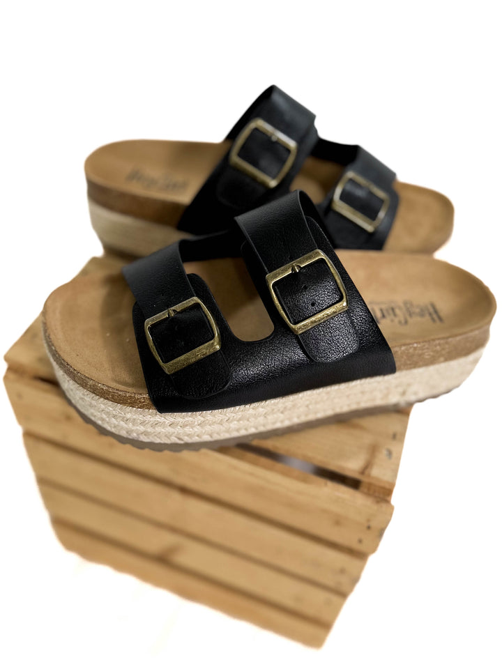 CORKYS No Filter Sandal- BLACK-FINAL SALE