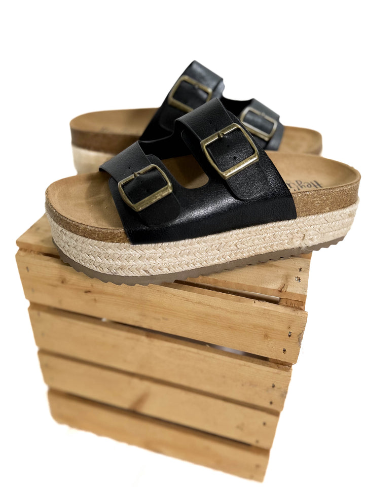 CORKYS No Filter Sandal- BLACK-FINAL SALE