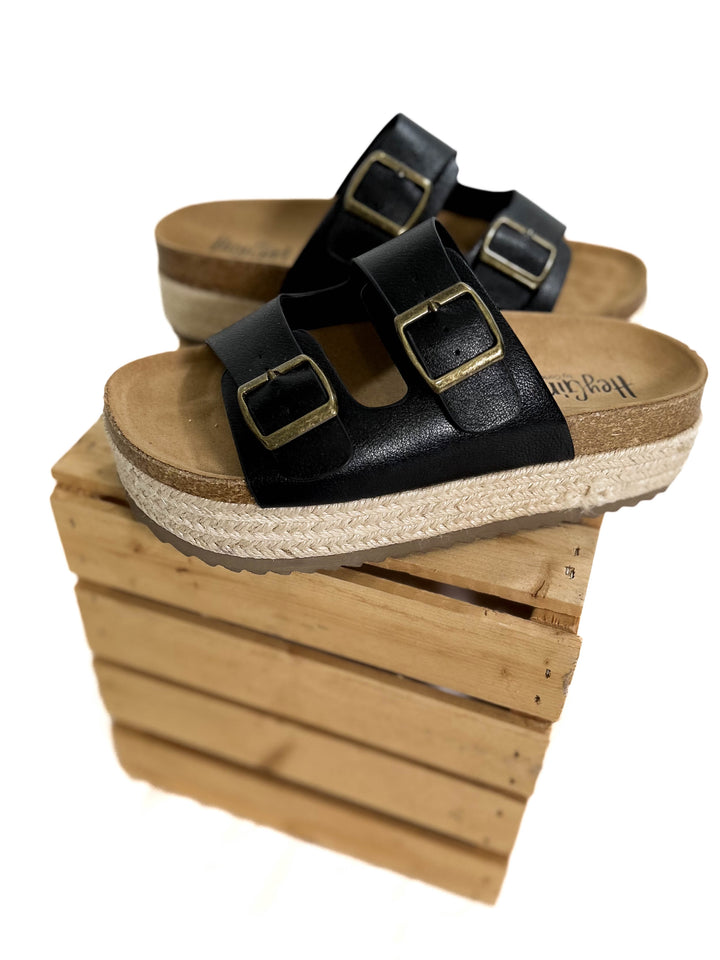 CORKYS No Filter Sandal- BLACK-FINAL SALE