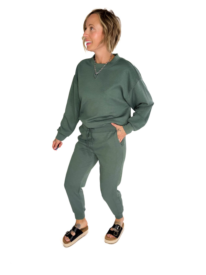 Nevaro Scuba Jogger Set- DARK FOREST-FINAL SALE