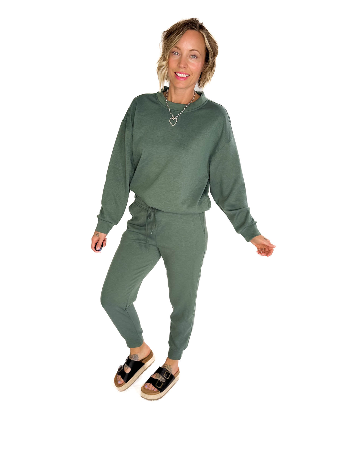 Nevaro Scuba Jogger Set- DARK FOREST-FINAL SALE