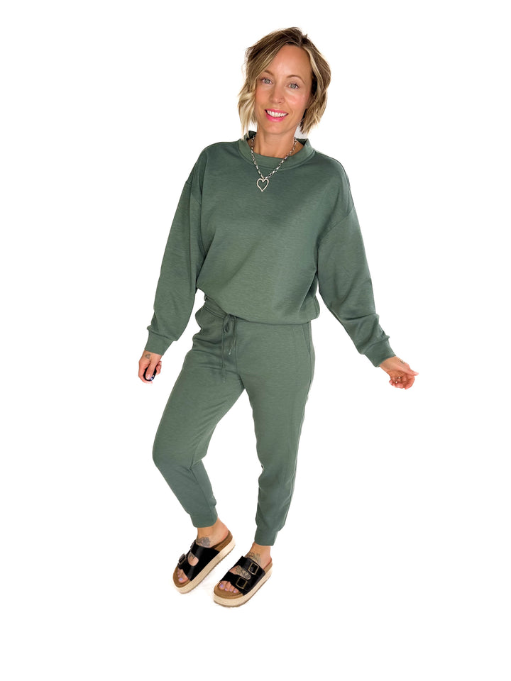 Nevaro Scuba Jogger Set- DARK FOREST-FINAL SALE