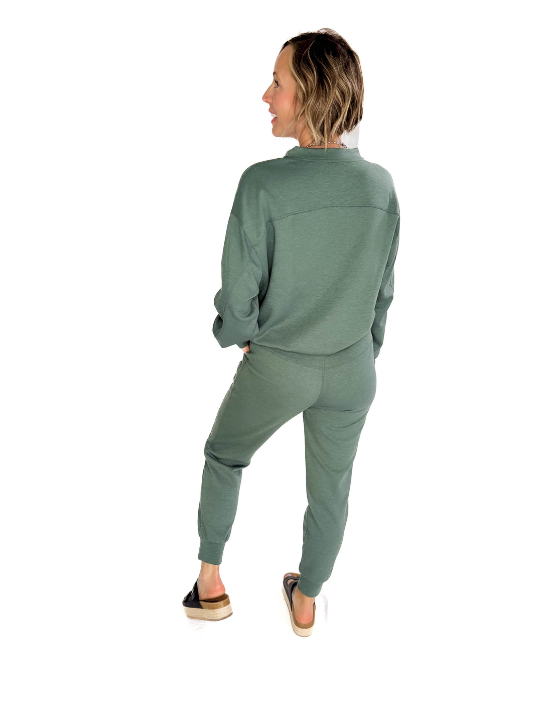 Nevaro Scuba Jogger Set- DARK FOREST-FINAL SALE