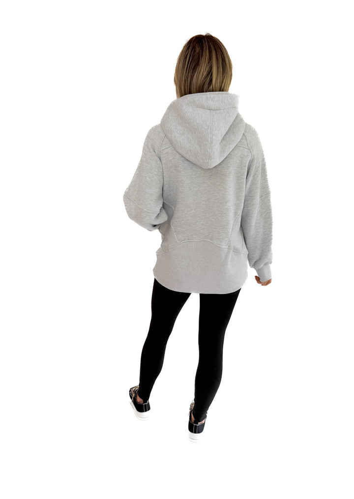 Hunter Hooded Pullover- HEATHER GREY