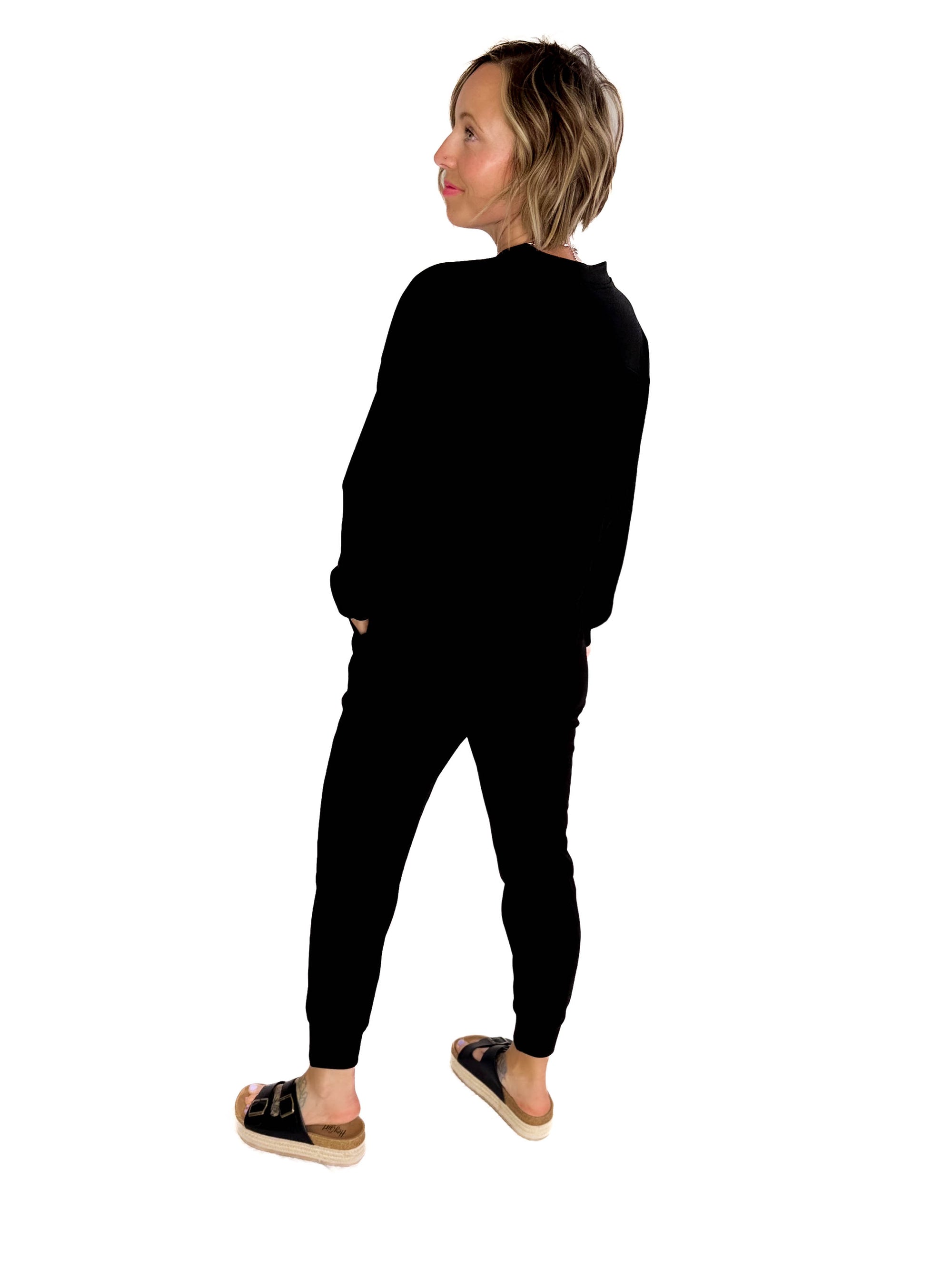 Nevaro Scuba Jogger Set- BLACK