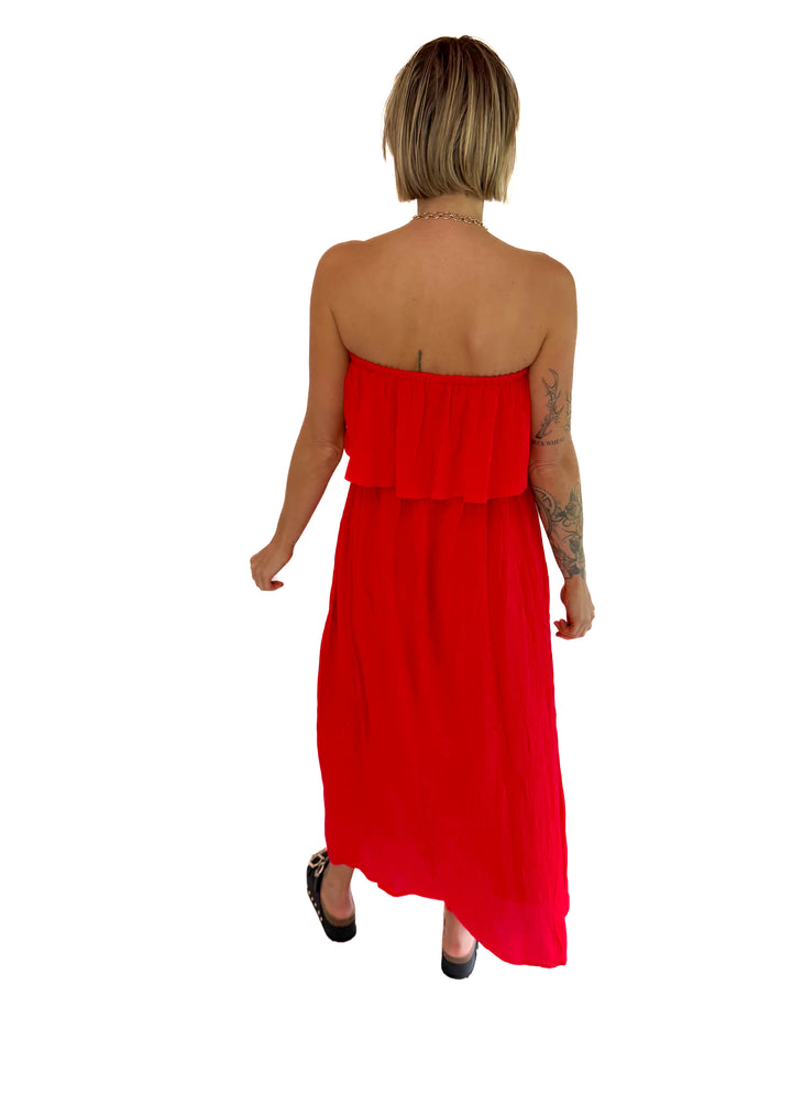 Serena Tiered Maxi Dress- RUBY