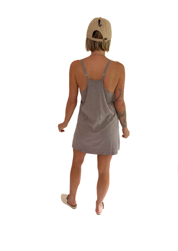 Isla Romper Dress- HEATHER BROWN **PRE ORDER MARCH 1ST**