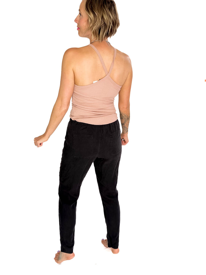 Sabrina Tencel Tapered Pants- VINTAGE BLACK-FINAL SALE