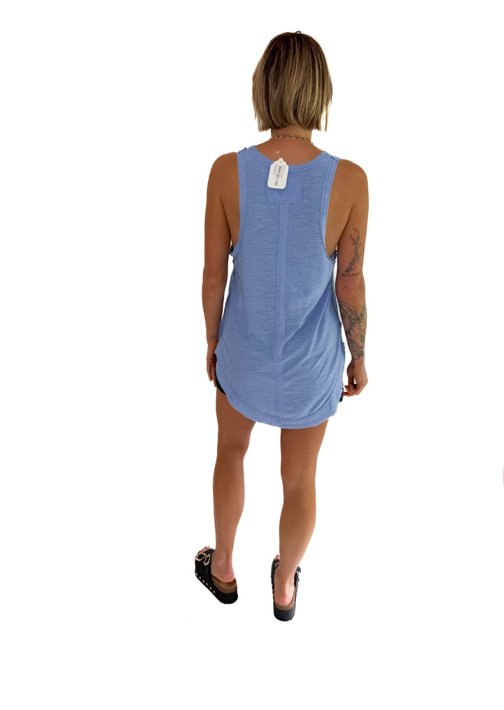 Bree Flowy Tank- PERIWINKLE BLUE