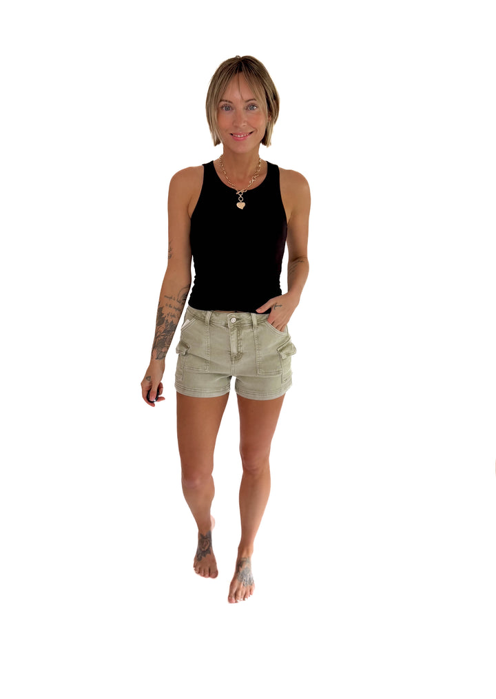 Esme Double Lined Tank- BLACK