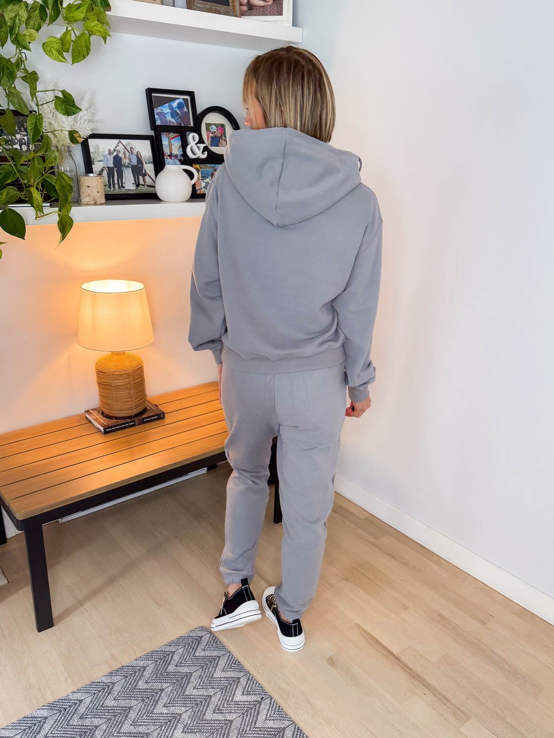 Myla French Terry Relaxed Hoodie- GREY