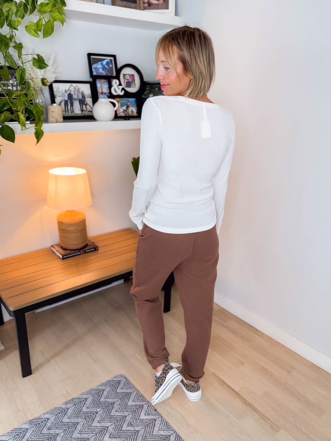 Brianna French Terry Sweatpants- CHOCOLATE