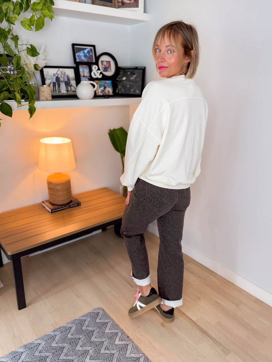 Madison Washed Cotton Pullover- CREAM