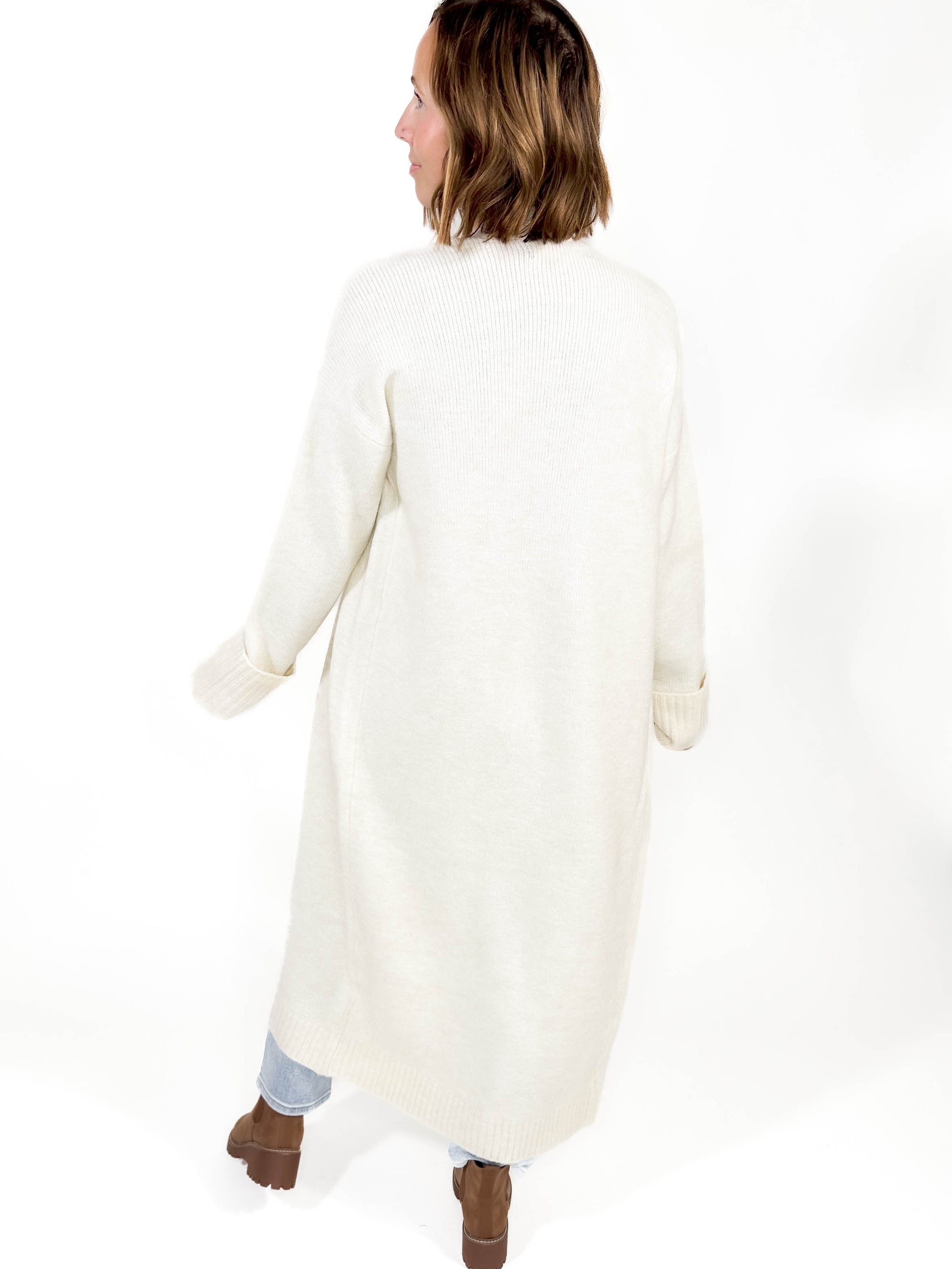 VERO MODA Phillis Long Cardigan- BIRCH MELANGE