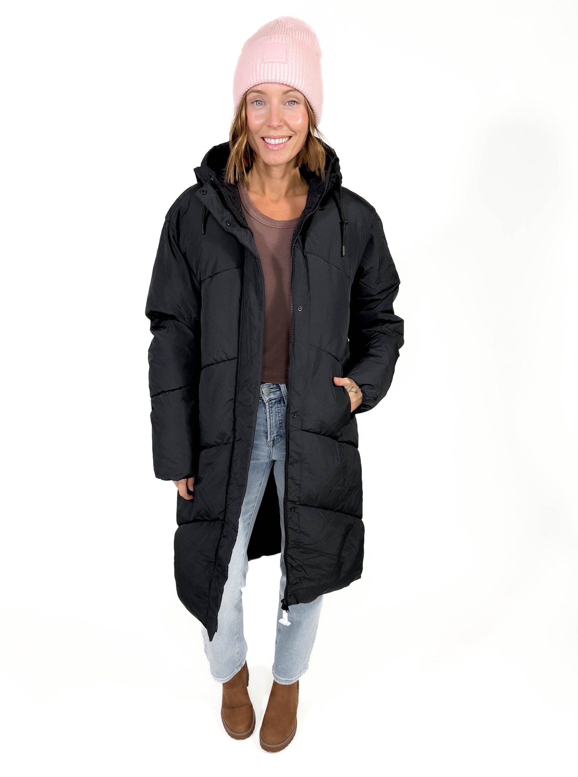 NOISY MAY Tenley Long Jacket- BLACK