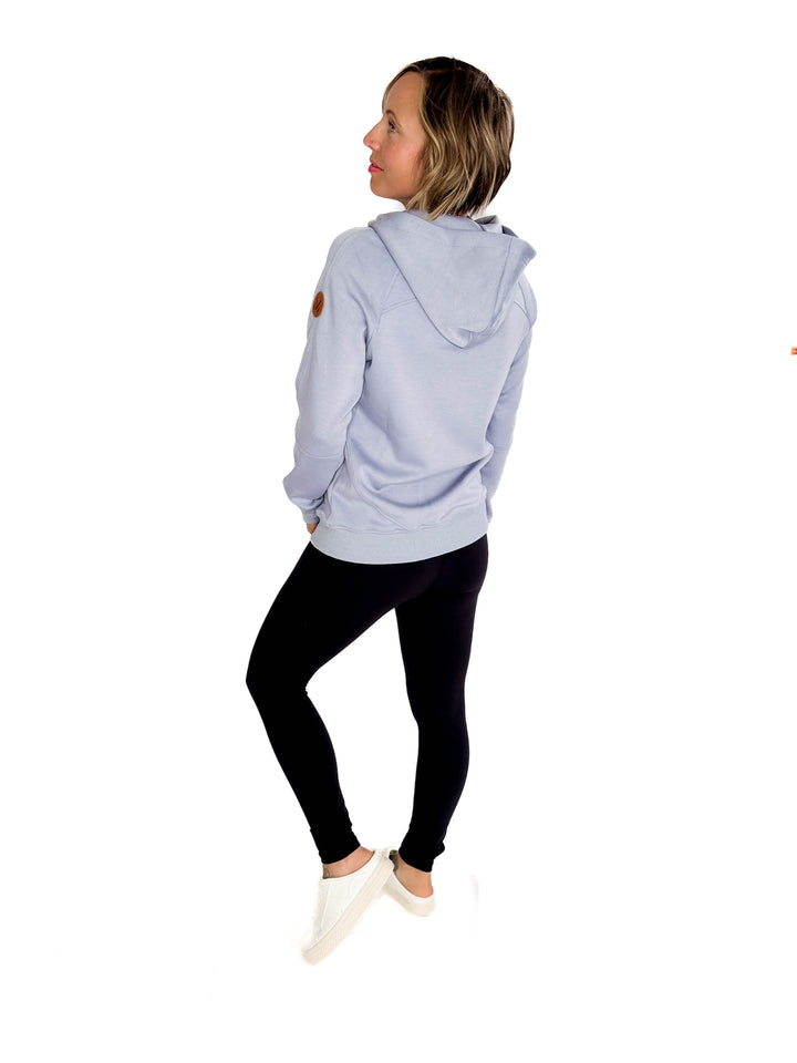 MICHELLE MAE Darcee Scuba Full Zip- DUSTY BLUE