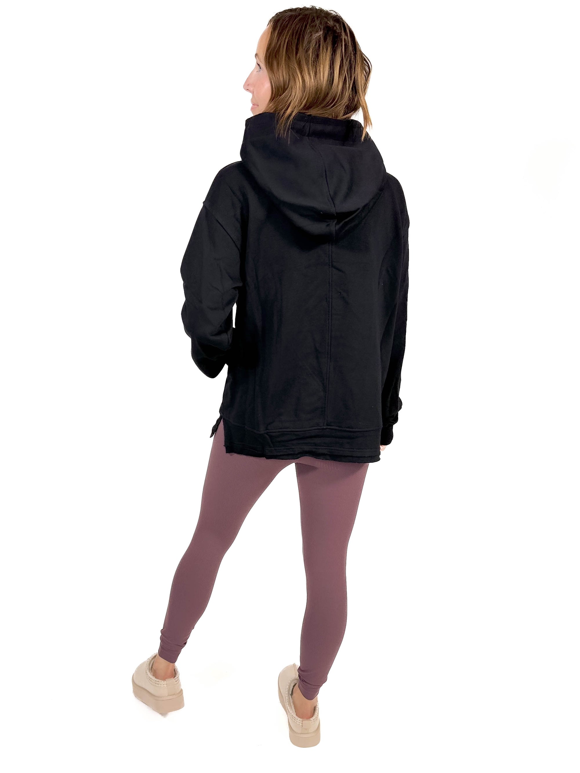 Clara Hooded Sweatshirt- BLACK