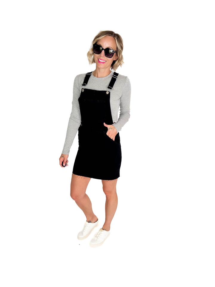 ONLY Spencer Overall Dress- WASHED BLACK