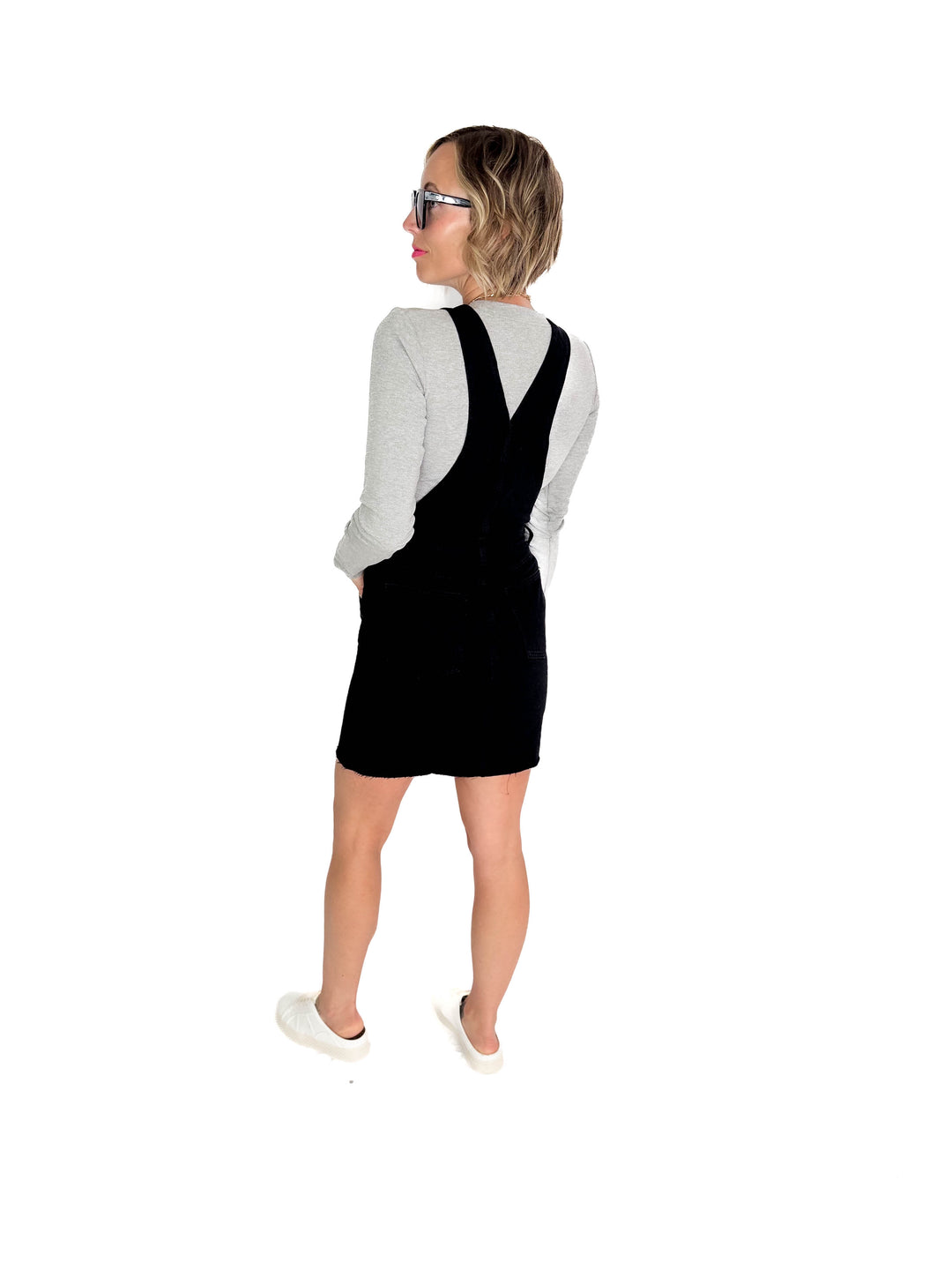 ONLY Spencer Overall Dress- WASHED BLACK
