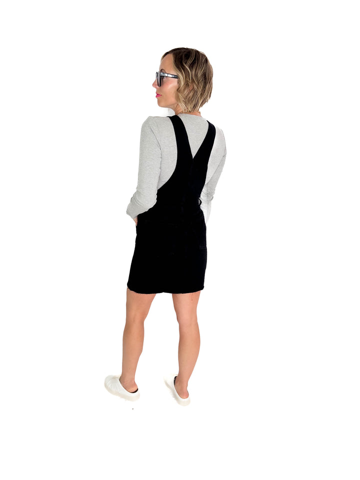 ONLY Spencer Overall Dress- WASHED BLACK