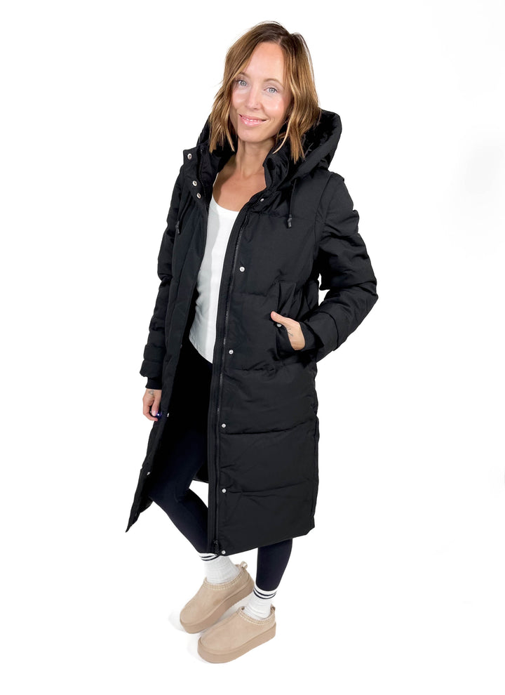 VERO MODA Cedar 2-in-1 Puffer Coat/Vest- BLACK