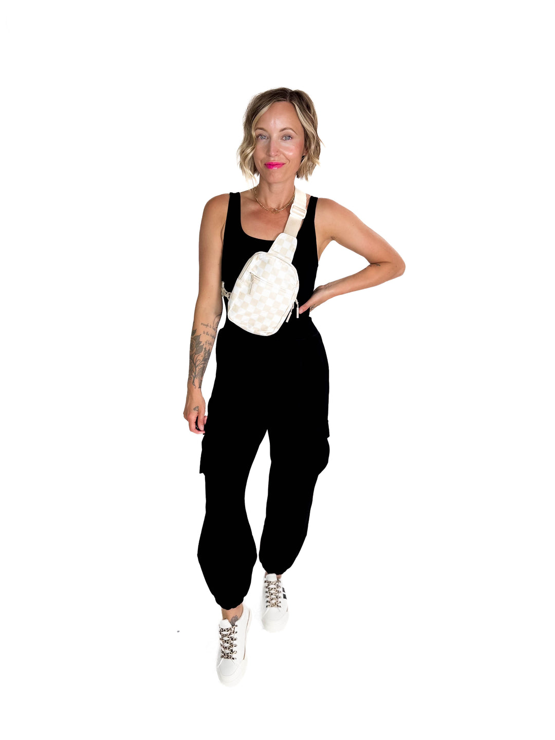 All Set Scuba Cargo Jumpsuit- BLACK