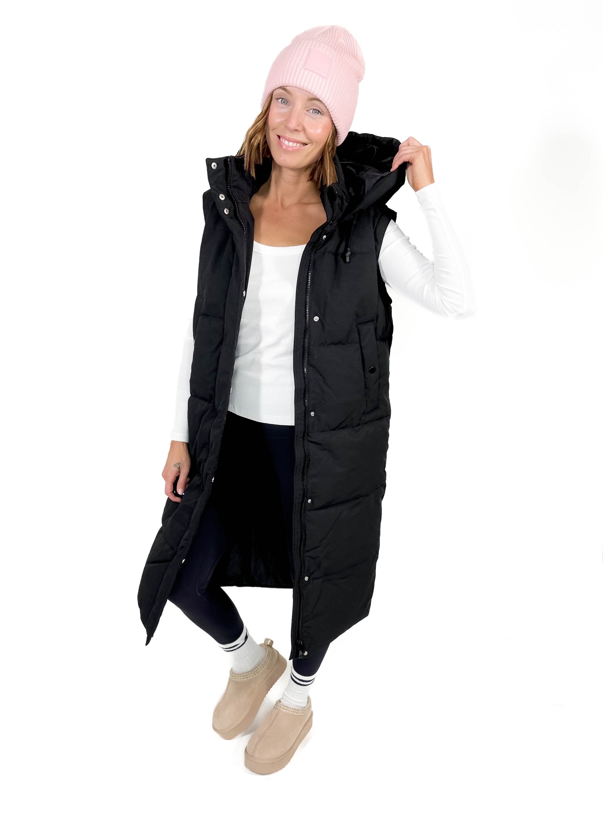 VERO MODA Cedar 2-in-1 Puffer Coat/Vest- BLACK