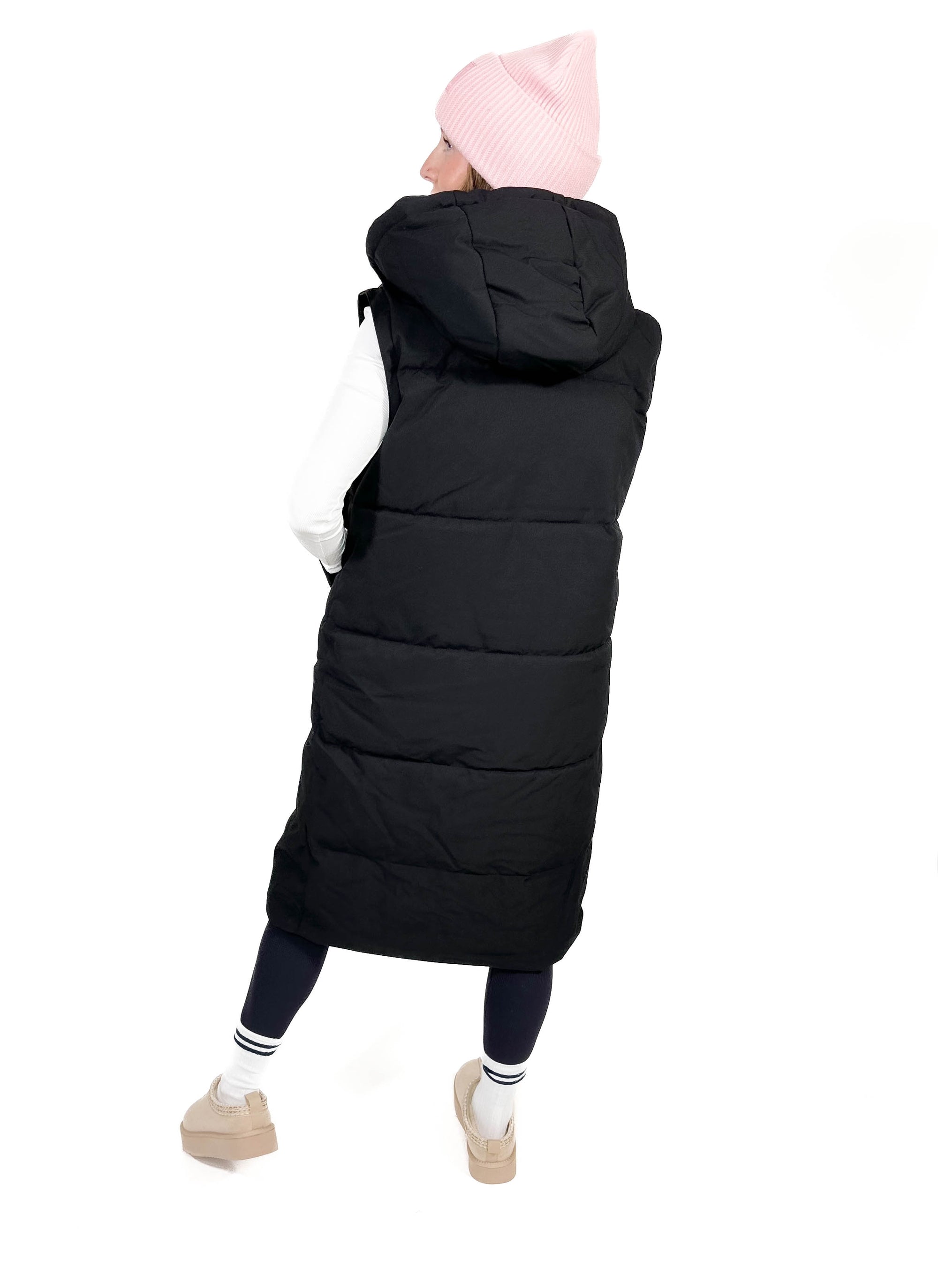 VERO MODA Cedar 2-in-1 Puffer Coat/Vest- BLACK