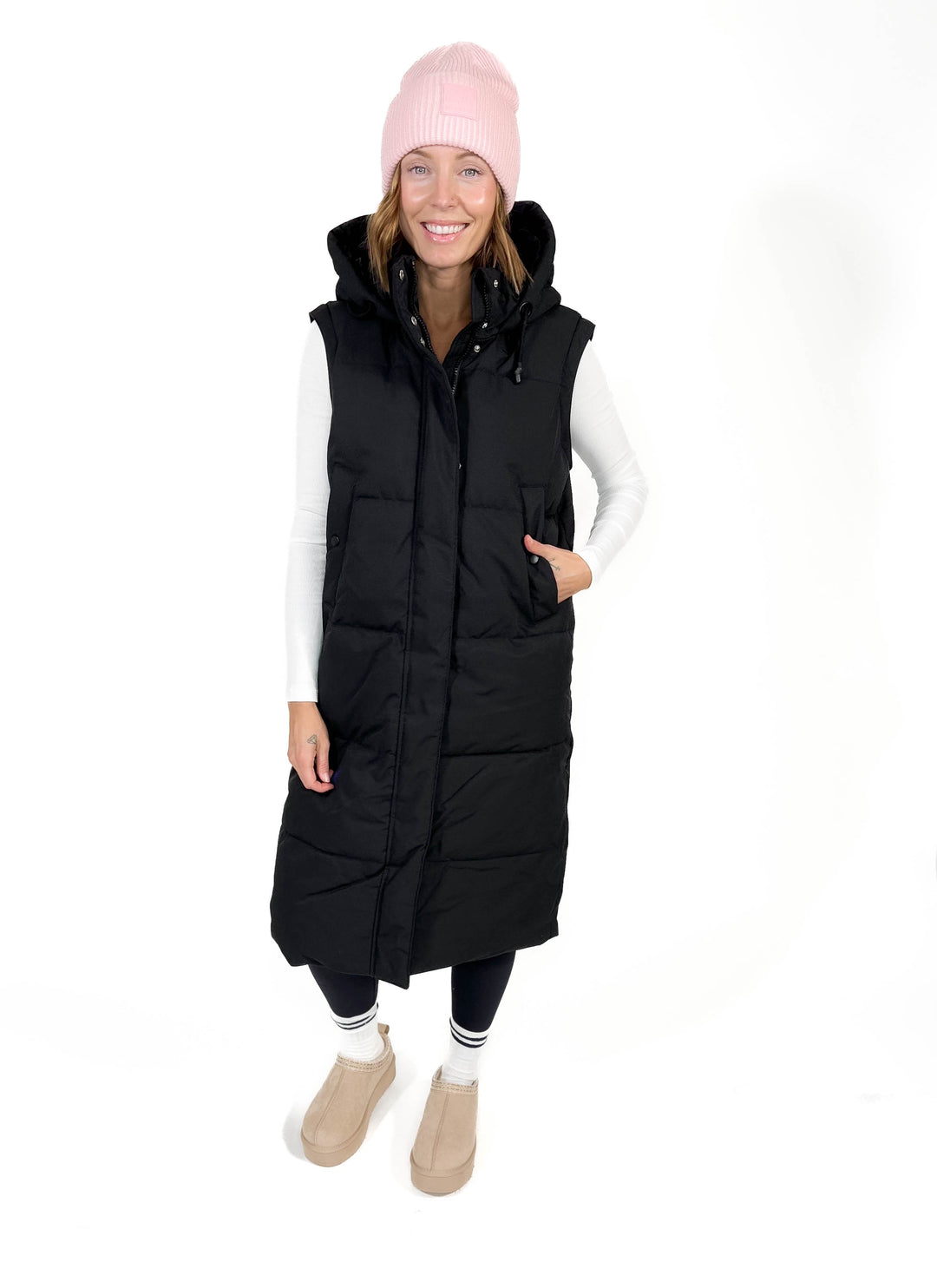 VERO MODA Cedar 2-in-1 Puffer Coat/Vest- BLACK