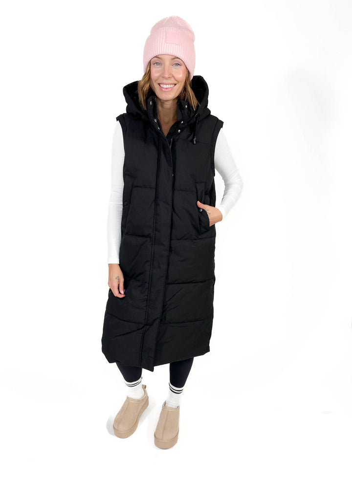 VERO MODA Cedar 2-in-1 Puffer Coat/Vest- BLACK