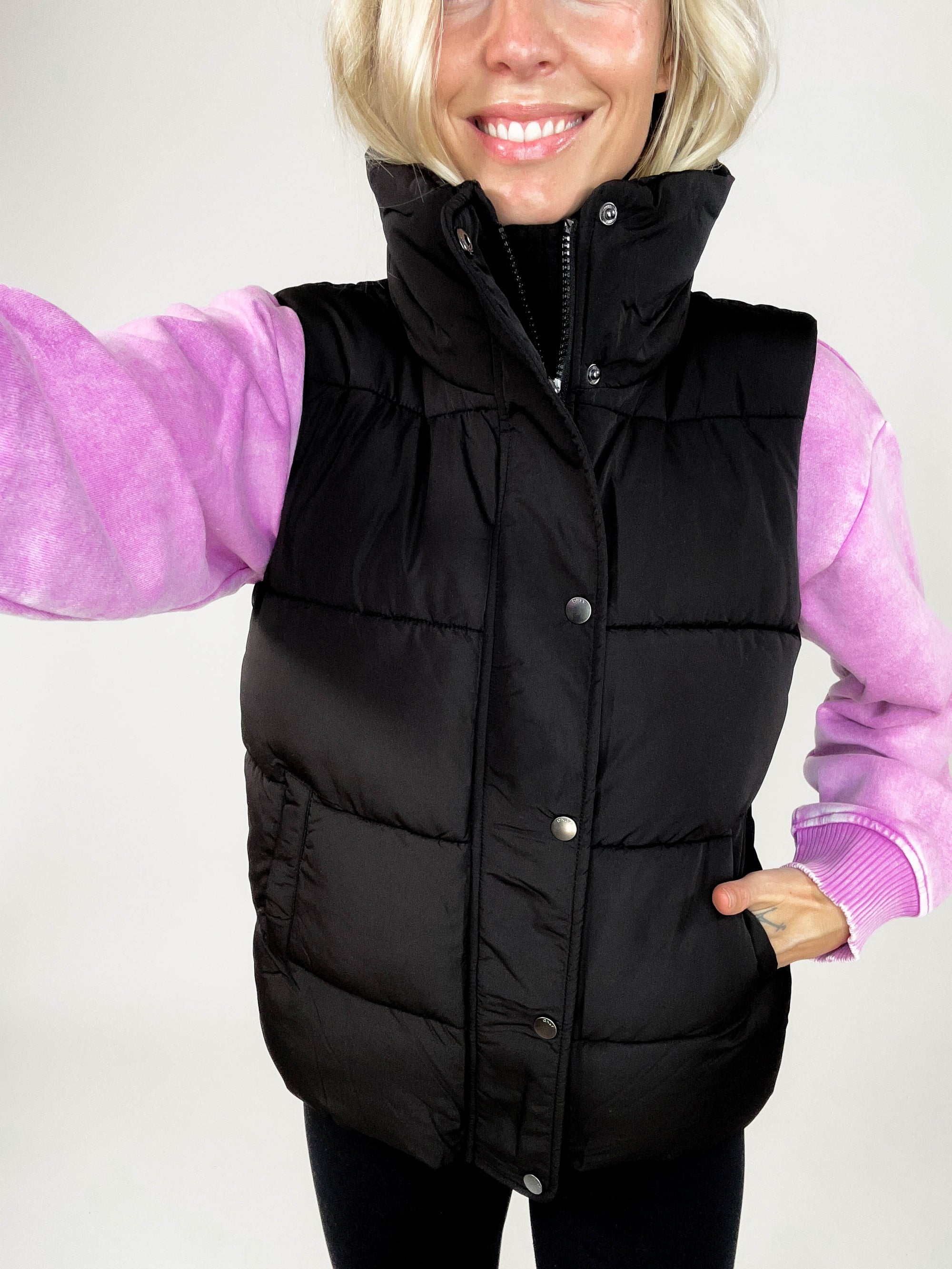 ONLY Rainer Puffer Vest- BLACK-FINAL SALE