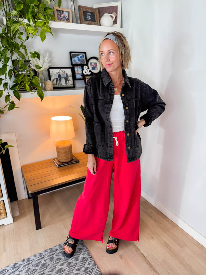 Patina Vintage Denim Jacket- BLACK