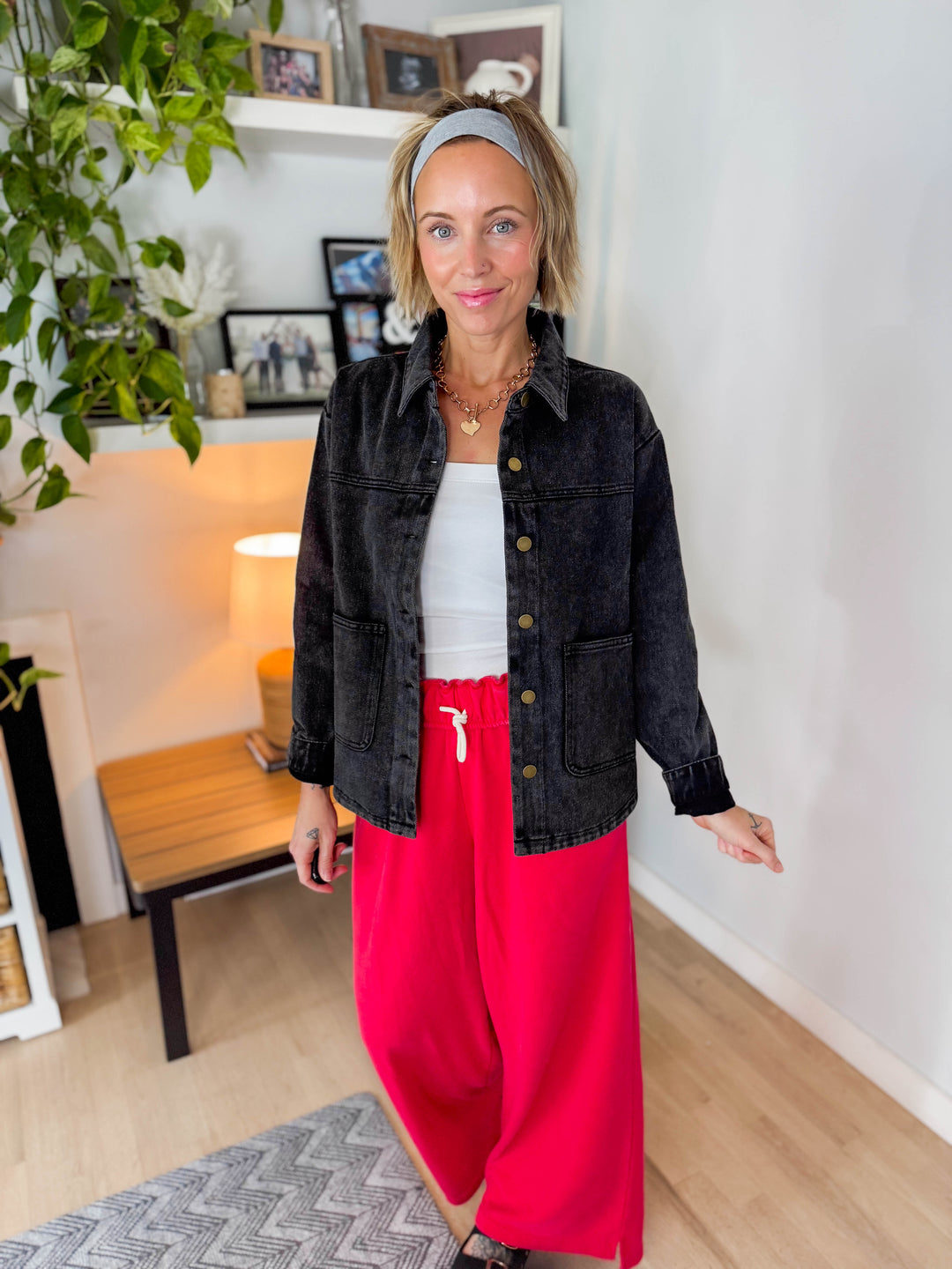 Patina Vintage Denim Jacket- BLACK