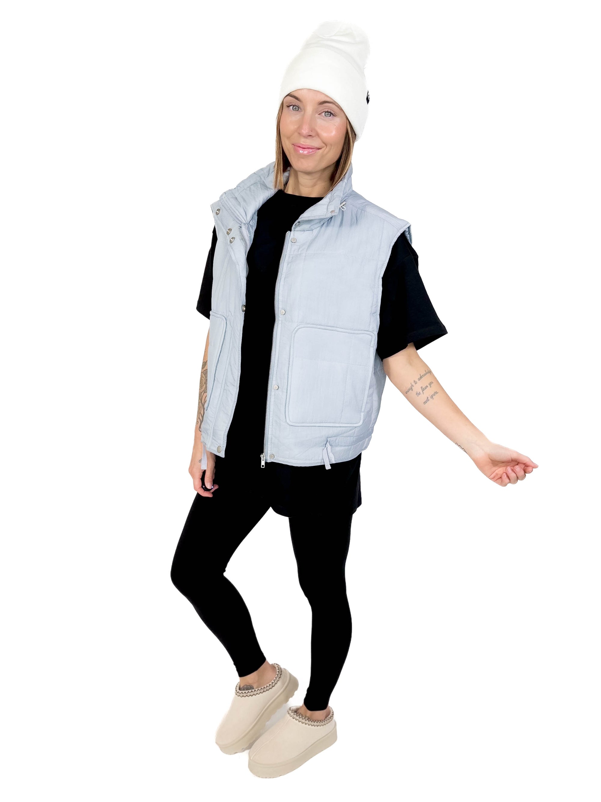 Autumn Mist Padded Vest- MISTY BLUE **DOOR BUSTER**