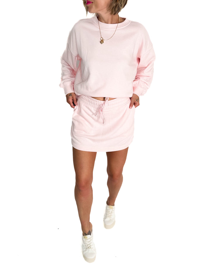 Karla French Terry Pullover- SEASHELL PINK-FINAL SALE