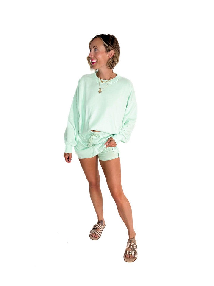 Karla French Terry Casual Skort- FRESH MINT-FINAL SALE