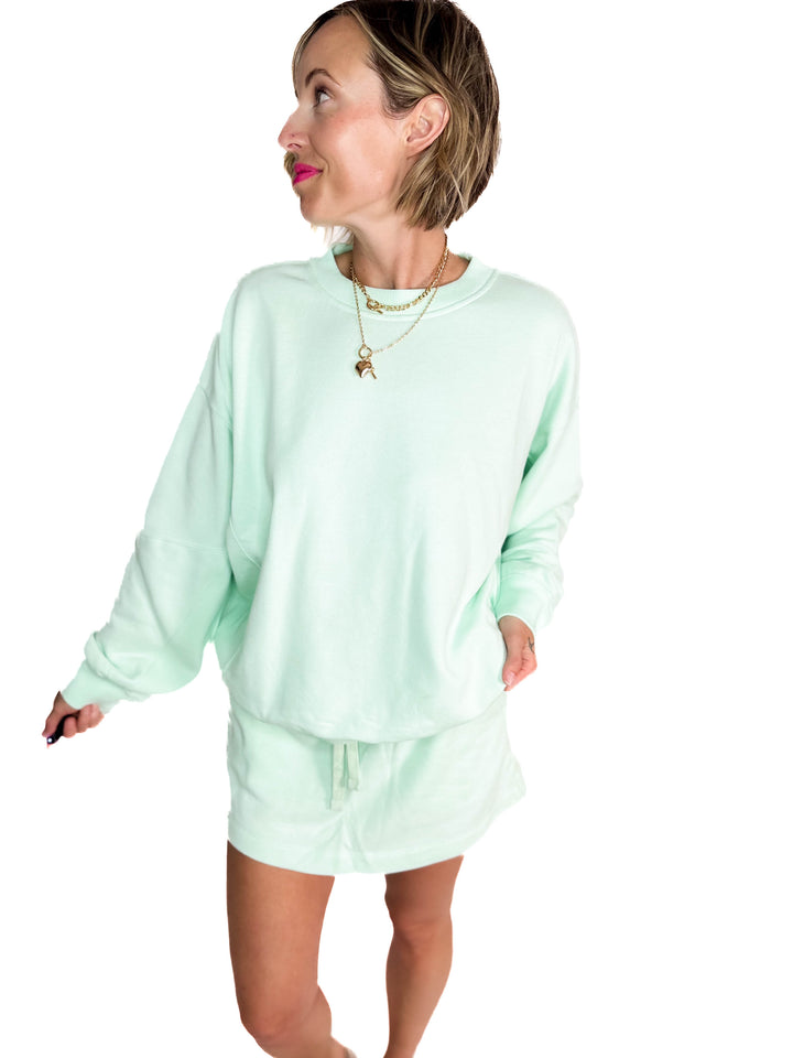 Karla French Terry Casual Skort- FRESH MINT-FINAL SALE